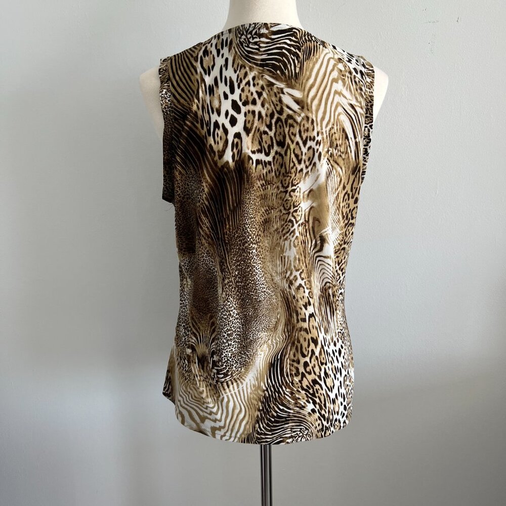 Animal Print Ruffled Tank - Picture 4 of 7